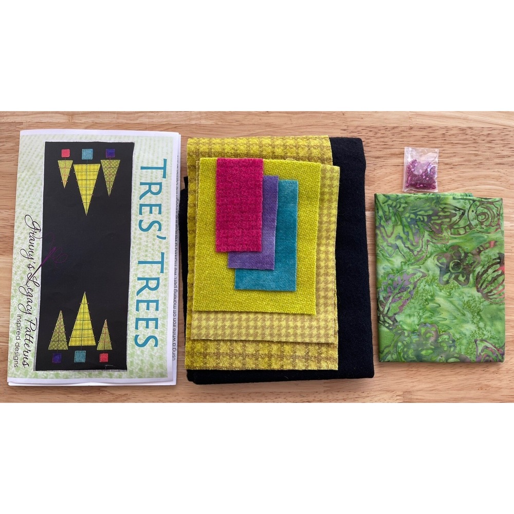 Granny's Legacy Patterns "Tres'  Trees" 11.5"x29" Wool Appliqué Table Runner Kit